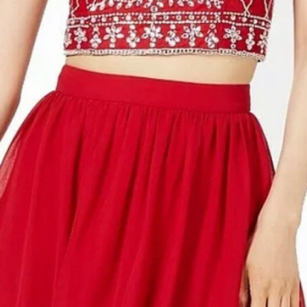 B. Darlin A-Line pleated chiffon skirt NWT 11/12 - Picture 1 of 3